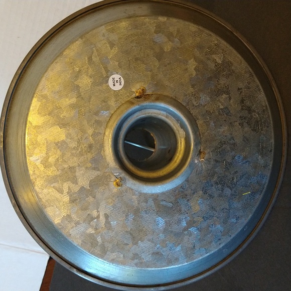 VGUC. Vintage handmade galvanized zinc topper 10-in diameter. - Picture 7 of 9